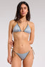 Bikini Glitter Plata - Top