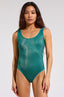 Bañador - One Piece Glitter Verde