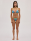 Top de bikini triangular azul energético